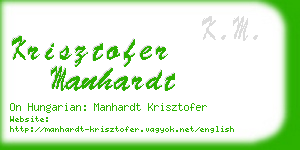 krisztofer manhardt business card